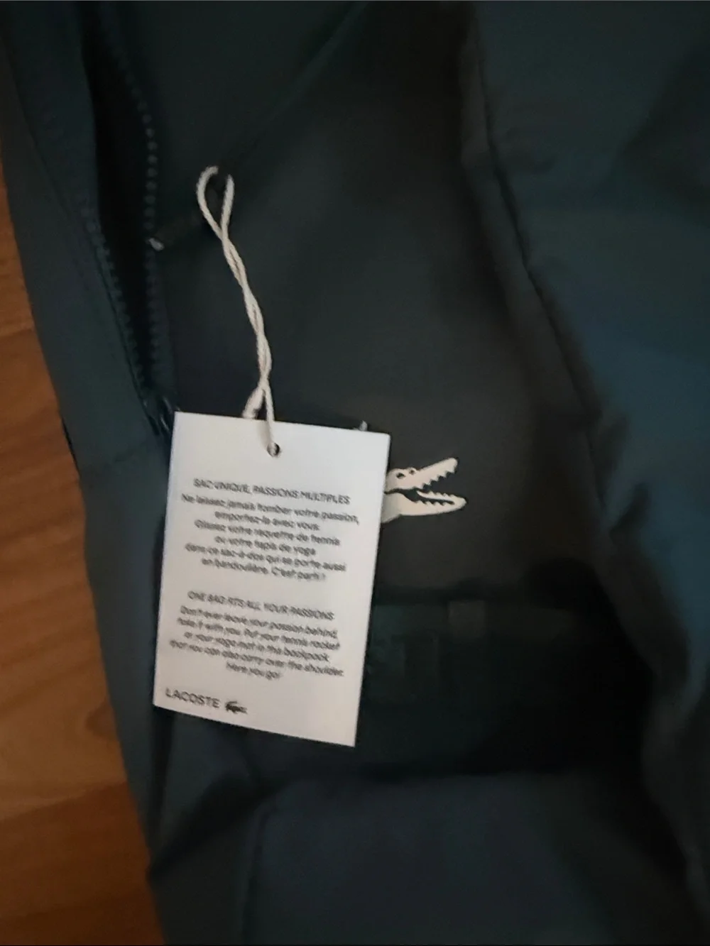 Lacoste streamlined backpack